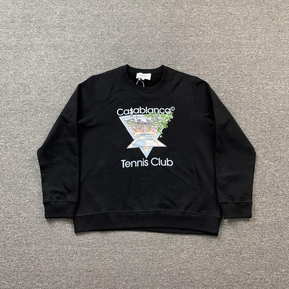 CASABLANCA Men's black Crewneck